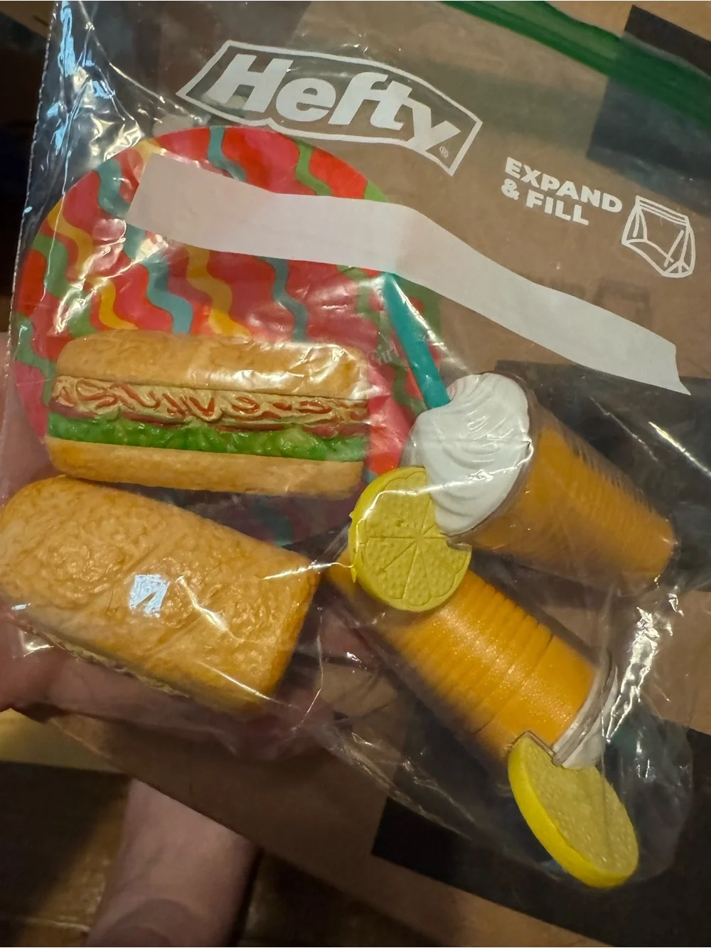 American Girl Doll picnic set sub sandwiches & smoothies